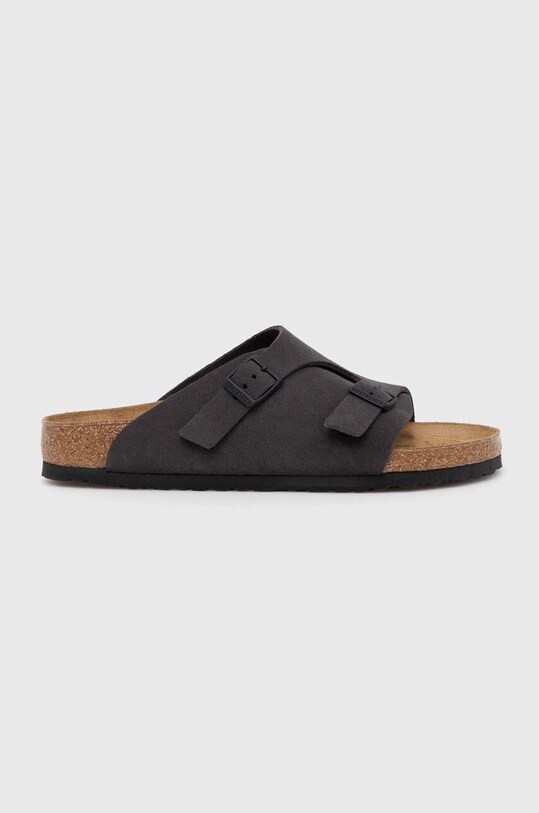 Замшевые шлепанцы Birkenstock Zürich 1028586 серый AW24