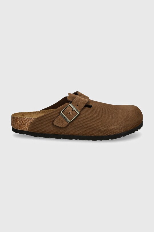 Semišové pantofle Birkenstock Boston 1028227 hnědá AW24
