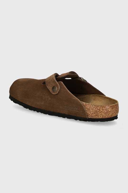 Obuwie Birkenstock klapki zamszowe Boston 1028227 brązowy