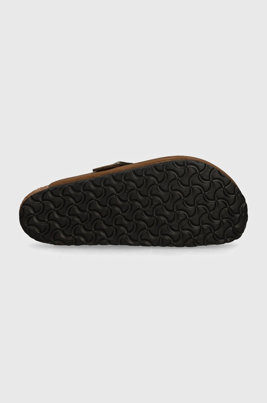 Birkenstock klapki zamszowe Boston 1028227 brązowy