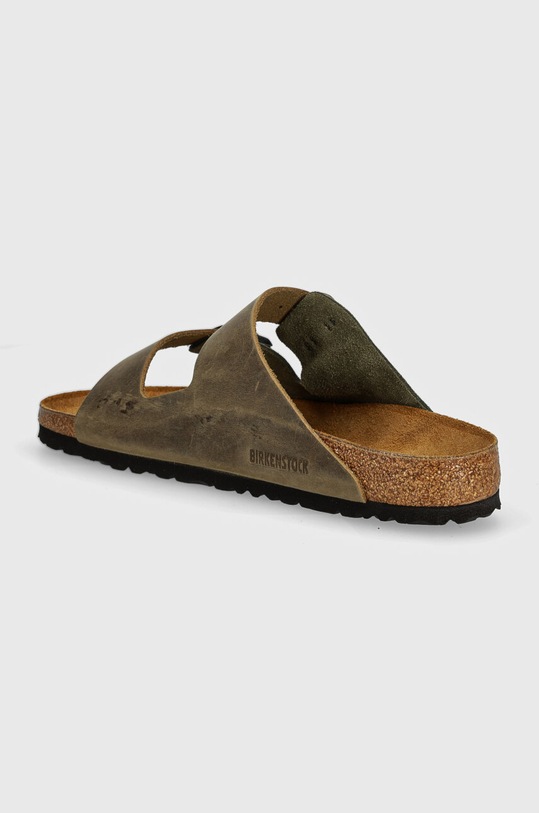 Obuwie Birkenstock klapki zamszowe Arizona 1028151 zielony