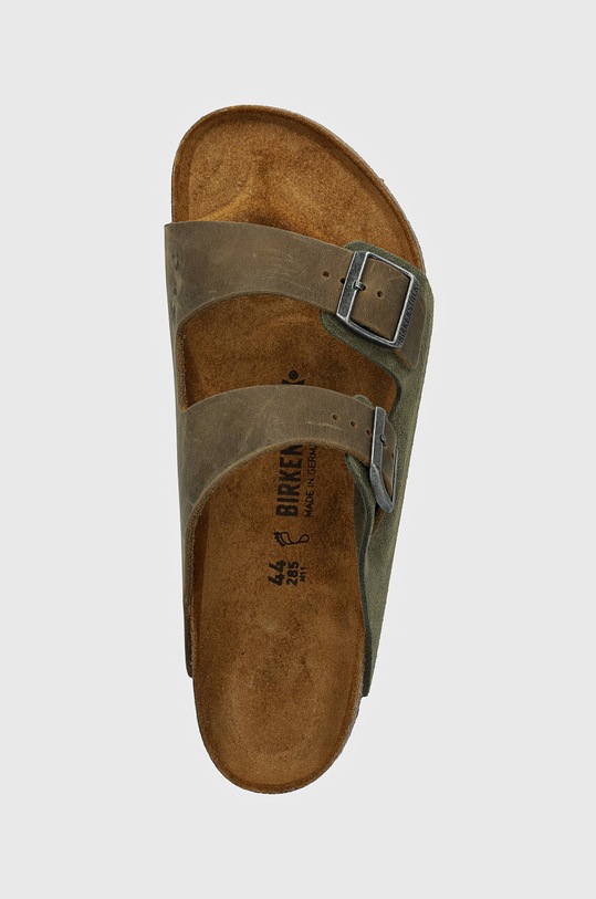 Birkenstock klapki zamszowe Arizona zielony 1028151