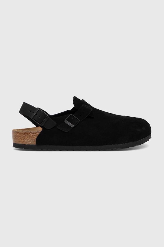 Birkenstock suede sliders Tokio Planet friendly black 1028337