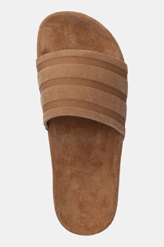 Semišové šľapky adidas Originals Adilette Suede hnedá IG9298