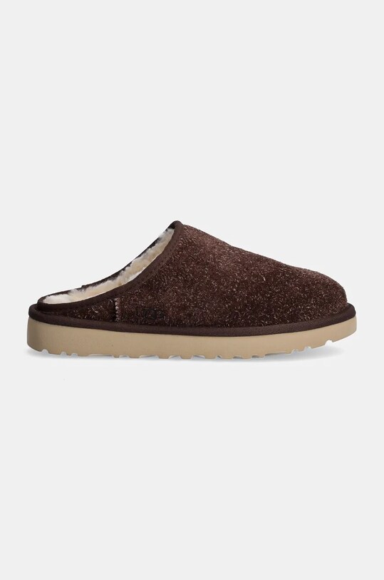 UGG kapcie zamszowe Classic Slip-On Shaggy Suede 1153104.BCDR brązowy AW24