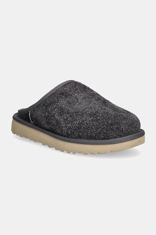 Замшеві тапочки UGG Classic Slip-On Shaggy Suede сірий 1153104.DGRY