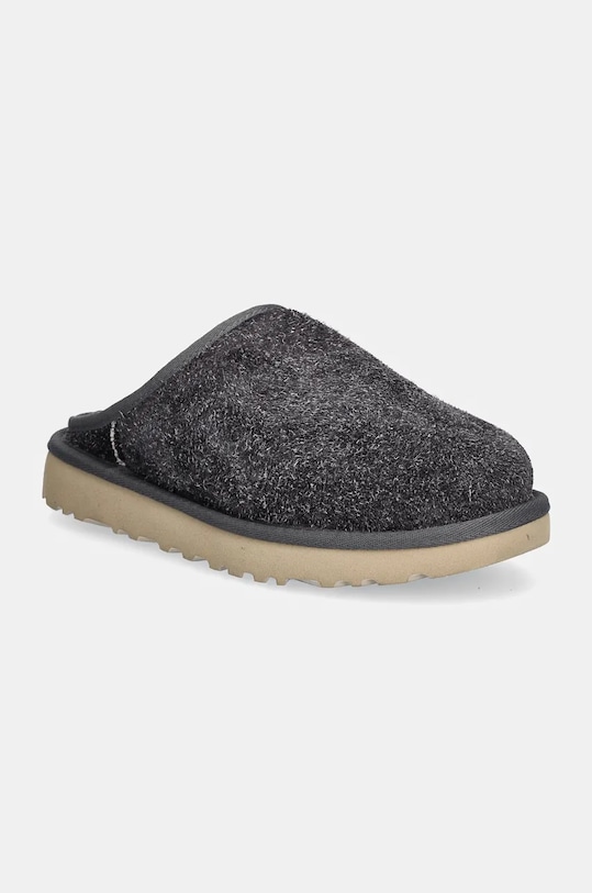 Замшевые тапочки UGG Classic Slip-On Shaggy Suede серый 1153104.DGRY