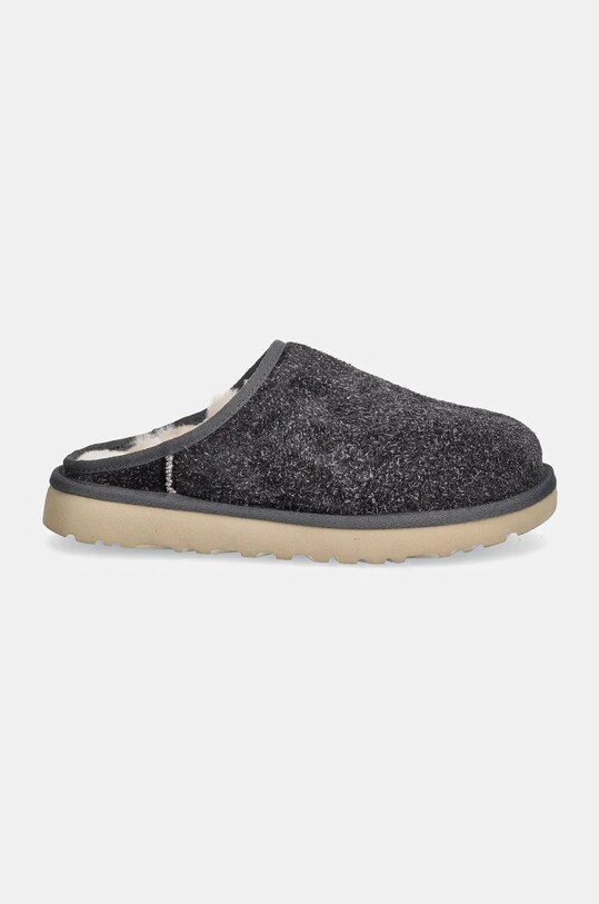 Замшеві тапочки UGG Classic Slip-On Shaggy Suede 1153104.DGRY сірий AW24