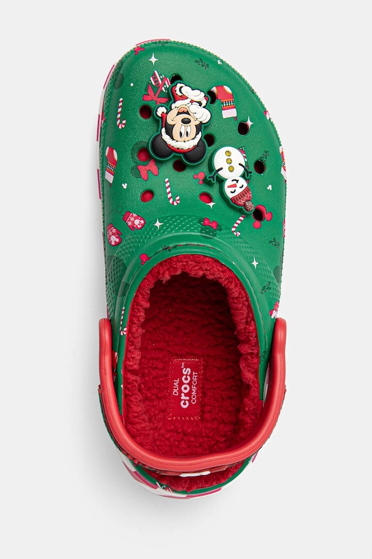 Pantofle Crocs Classic Mickey Xmas Lined Clog zelená 210813.90H