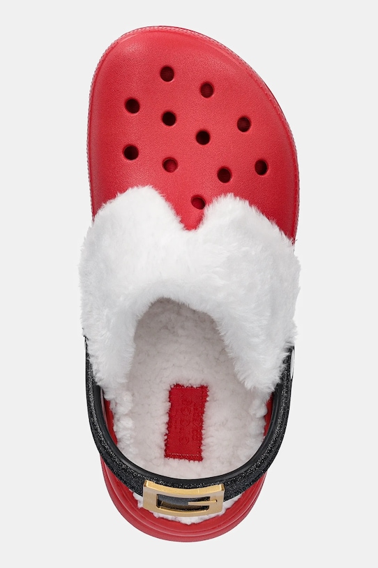 Crocs papuci de casa Classic Lined Santa Clog rosu 210933.6WE
