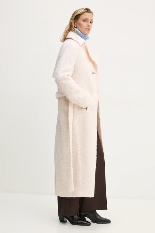 Bruuns Bazaar gyapjúkabát GazaniaBBCasay jacket BBW4068 bézs AW24