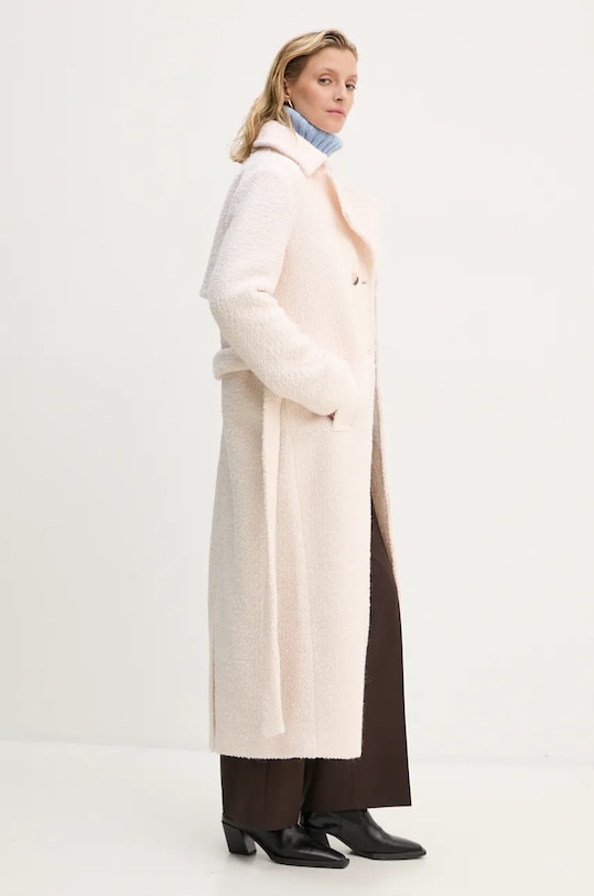 Bruuns Bazaar gyapjúkabát GazaniaBBCasay jacket BBW4068 bézs AW24