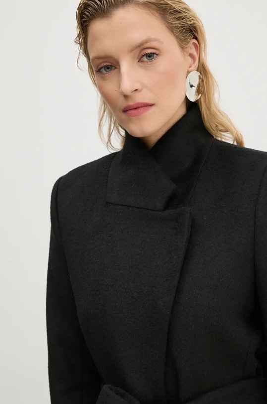 Μάλλινο παλτό Bruuns Bazaar CatarinaBBPerle coat μαύρο BBW4107