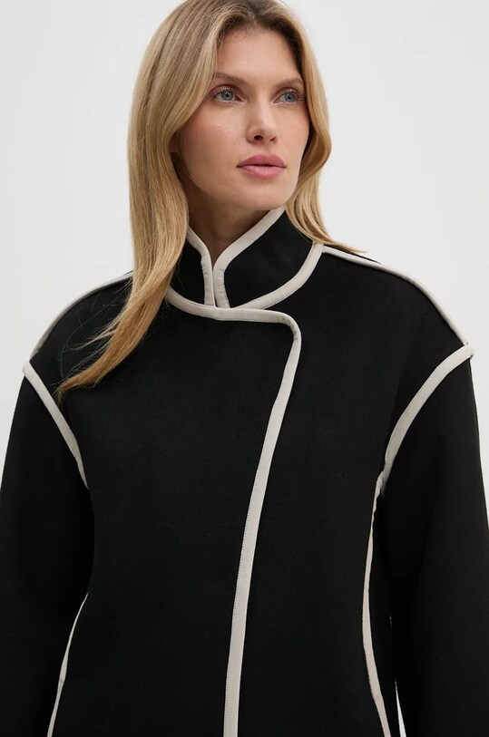 Вовняне пальто Bruuns Bazaar VioletBBAbulas coat BBW4143 чорний