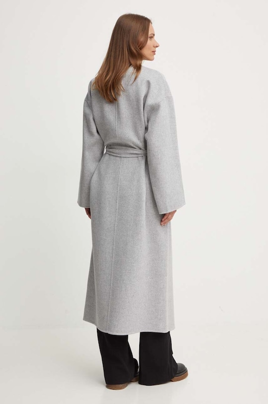 Vlnený kabát Calvin Klein K20K207086 sivá AW24