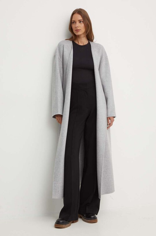 Одяг Вовняне пальто Calvin Klein K20K207086 сірий