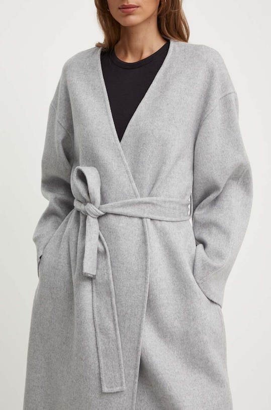 Vlnený kabát Calvin Klein K20K207086 sivá