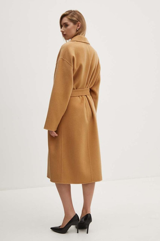 Îmbrăcăminte Calvin Klein palton de lana K20K207089 maro