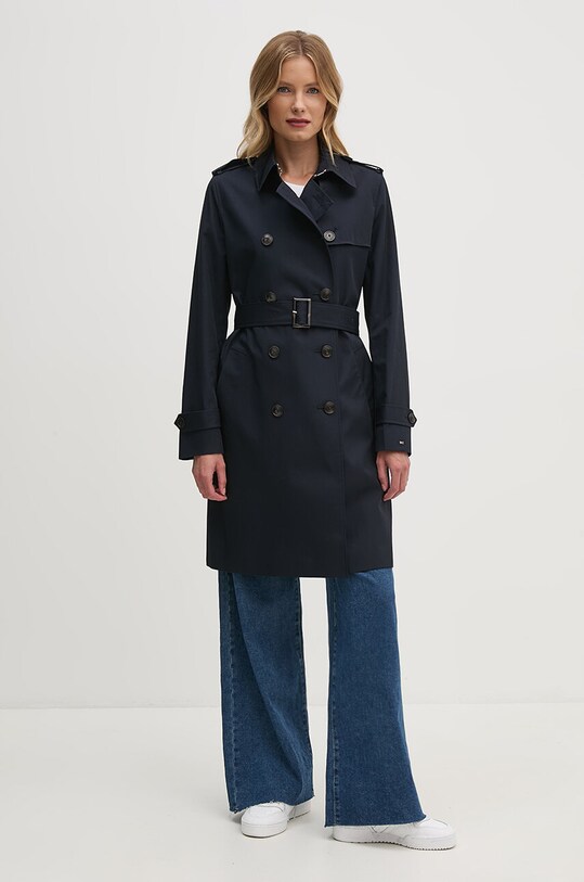 Тренч Tommy Hilfiger WW0WW42133 темно-синій SS25