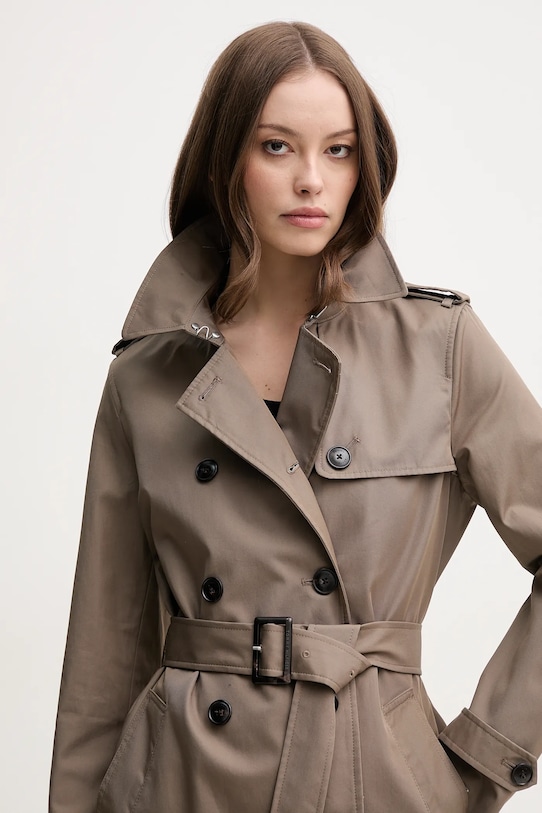 Trenčkot Tommy Hilfiger hnedá WW0WW42133