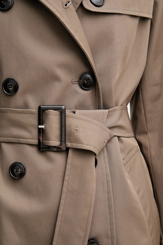 Trenčkot Tommy Hilfiger WW0WW42133 hnedá