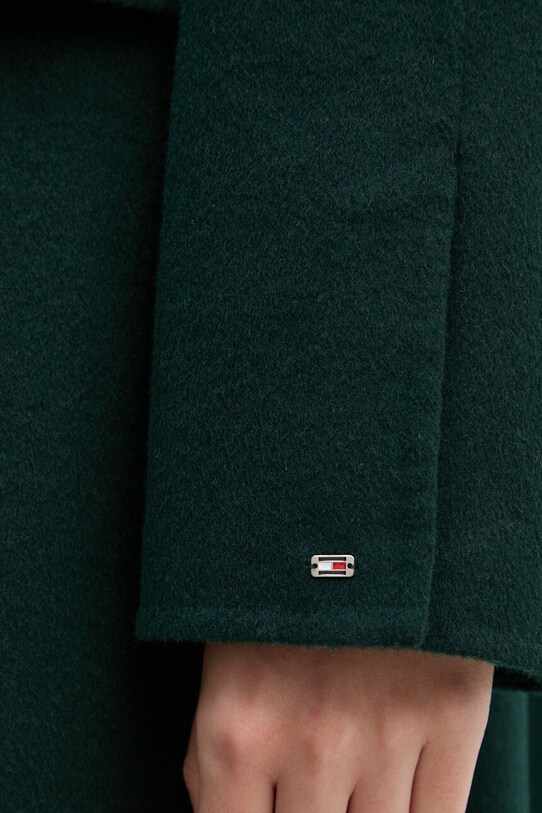 Tommy Hilfiger płaszcz wełniany WW0WW42621 zielony