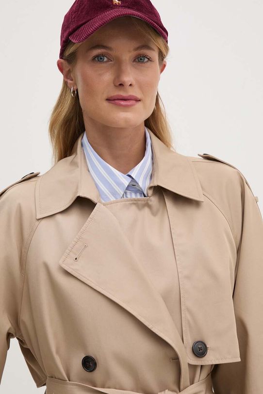Tommy Hilfiger trencz bawełniany WW0WW43336 beżowy