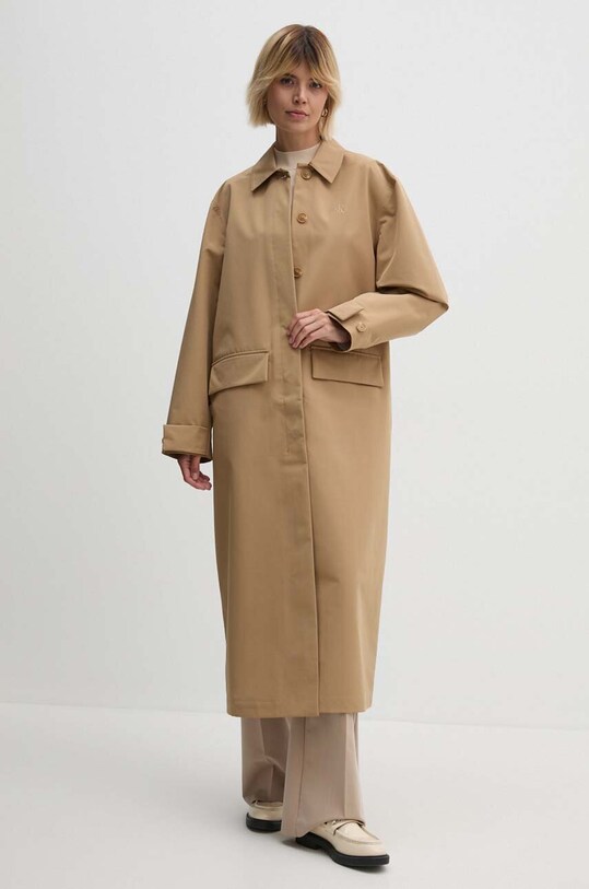 Calvin Klein Jeans płaszcz nieocieplane beżowy J20J224080