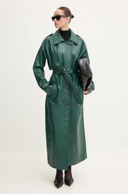 Kožni kaput Iceberg bez tople podstave tirkizna ZN11.6804