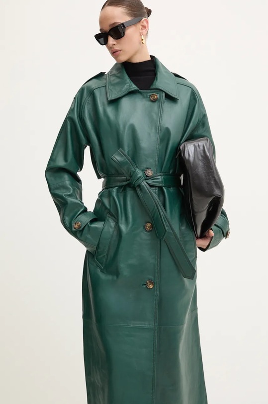 Kožni kaput Iceberg ZN11.6804 tirkizna AW24