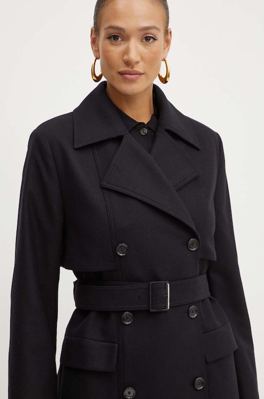 BOSS gyapjúkabát fekete 50518503