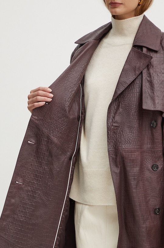 Шкіряний плащ BOSS 50518238