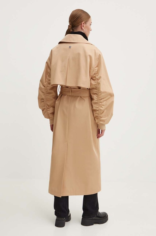 Odzież HUGO płaszcz bawełniany 50528968 beżowy