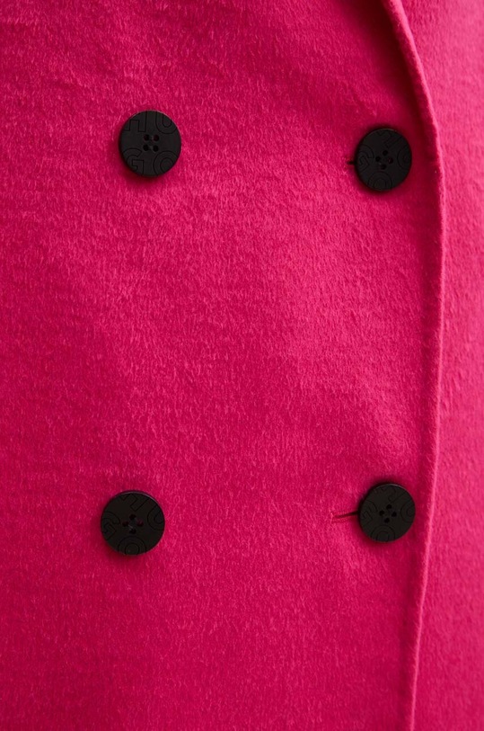 Kabát s příměsí vlny HUGO 50517632 růžová