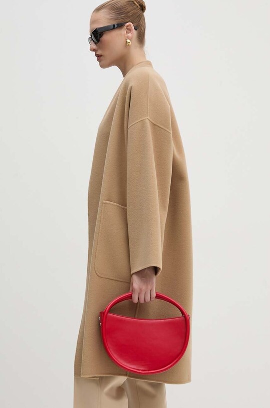 Μάλλινο παλτό Weekend Max Mara 2425016011600 μπεζ