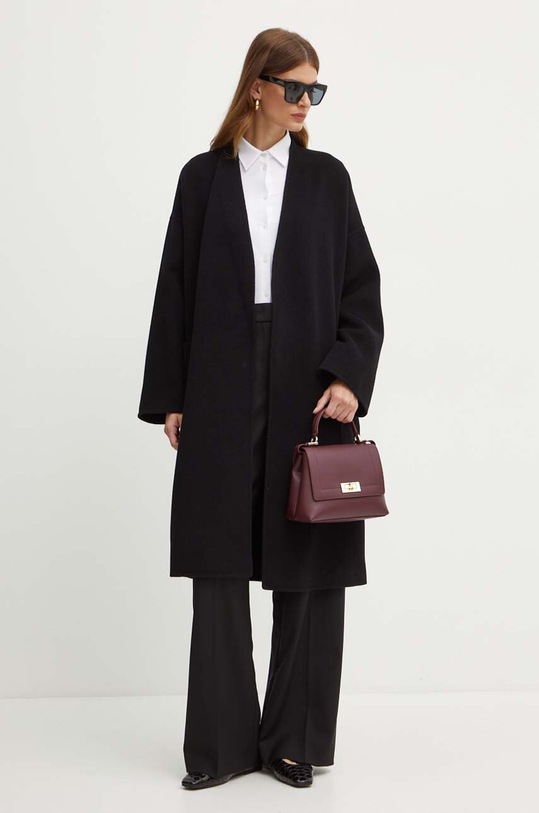 Weekend Max Mara palton de lana 2425016011600 negru AW24