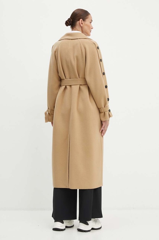 Odzież Weekend Max Mara płaszcz wełniany 2425016021600 beżowy