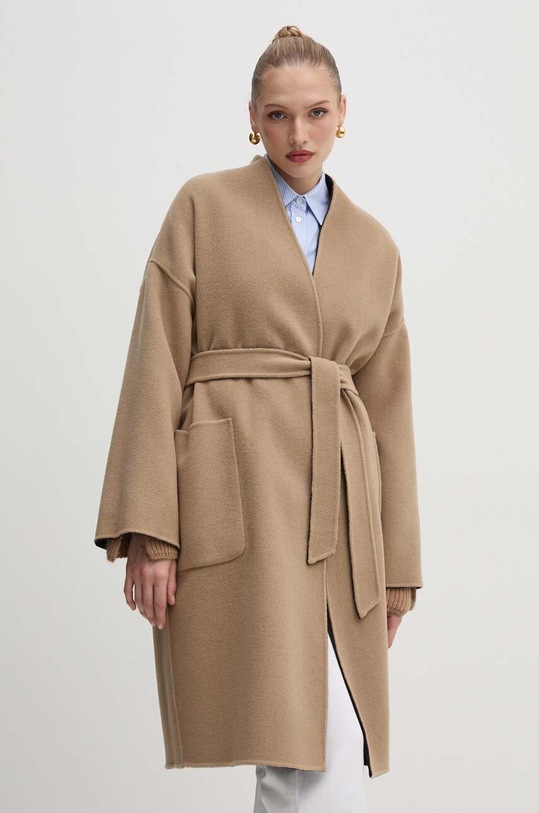 Weekend Max Mara palton din lână pe două fețe 2425016031600 bleumarin AW24