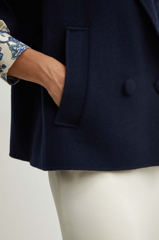 Weekend Max Mara geaca de lana 2425086011600 bleumarin