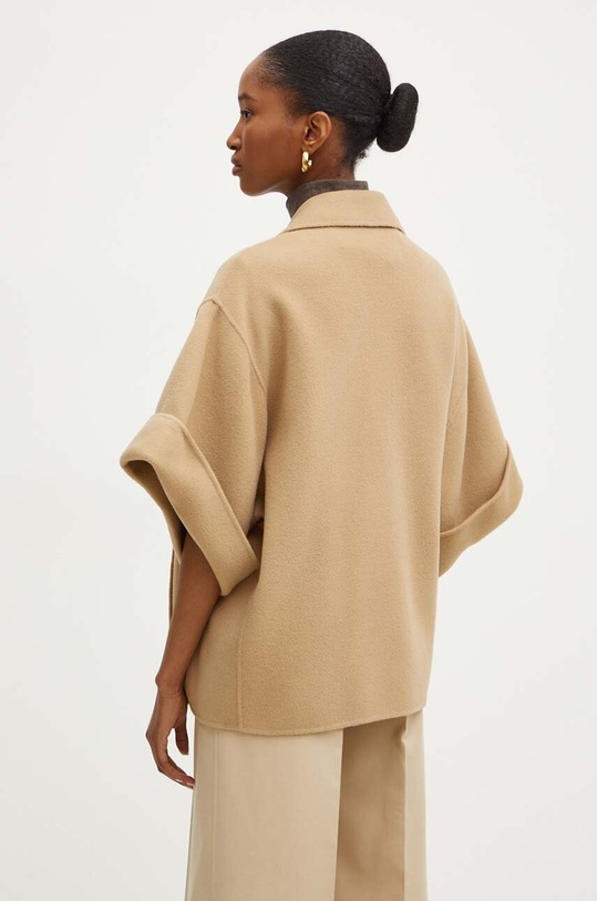 Odzież Weekend Max Mara kurtka wełniana 2425086011600 beżowy