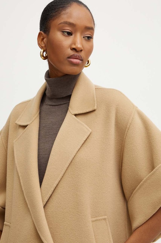 Weekend Max Mara kurtka wełniana beżowy 2425086011600
