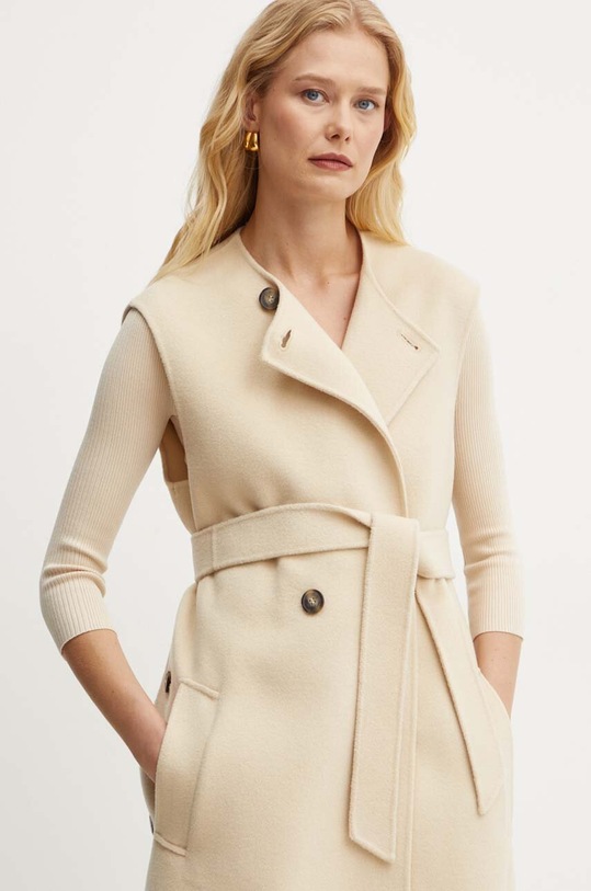 Weekend Max Mara bezrękawnik wełniany 2425276011600 beżowy