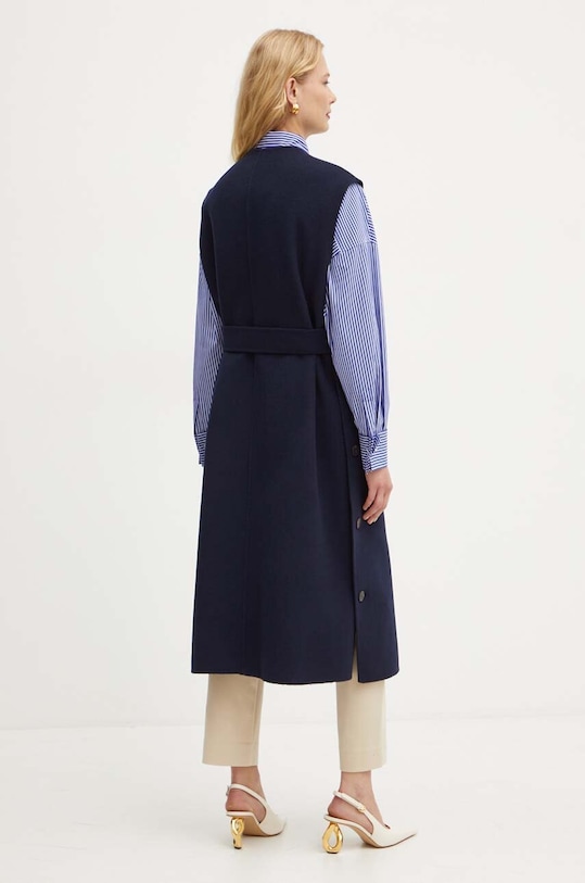 Odzież Weekend Max Mara bezrękawnik wełniany 2425276011600 granatowy