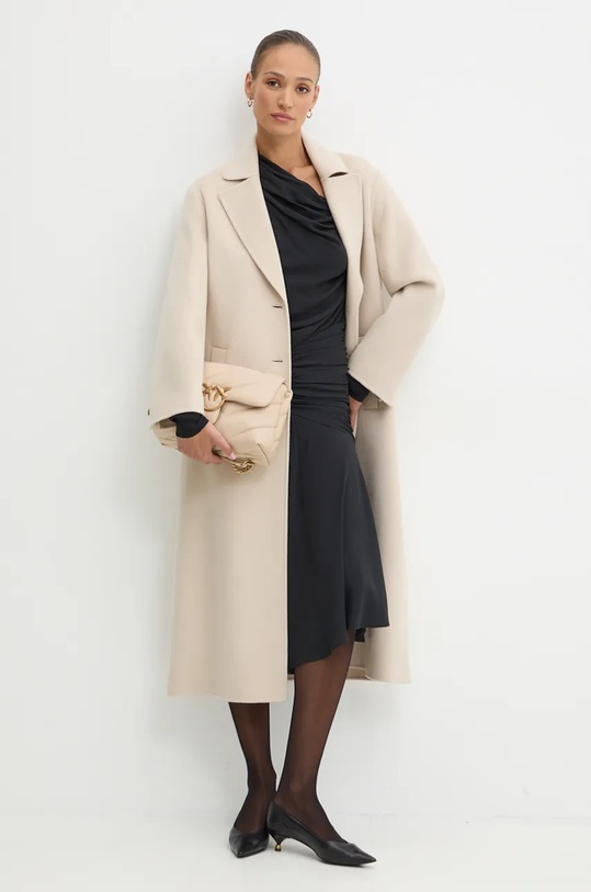 Oblečení Vlněný kabát Pinko 103819.Y27P béžová