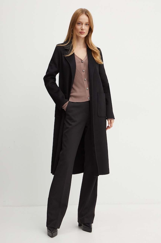 Marciano Guess płaszcz wełniany CLARA 4YGL11.7125A czarny AW24