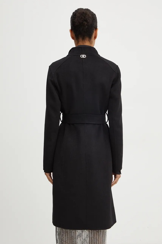 Odzież Liu Jo płaszcz wełniany WF4060.T4627 czarny
