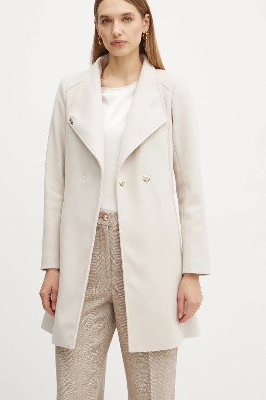 Kabát s příměsí vlny Liu Jo béžová WF4272.T4612
