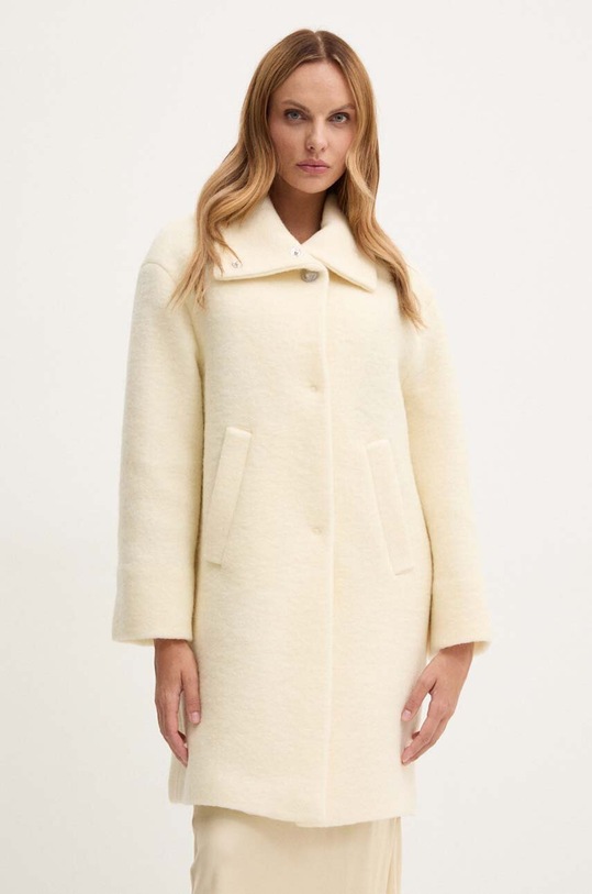 Liu Jo płaszcz wełniany pozostałe beżowy WF4313.J4070