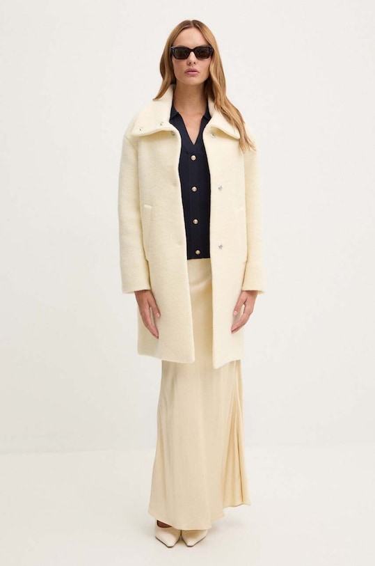 Liu Jo płaszcz wełniany WF4313.J4070 beżowy AW24