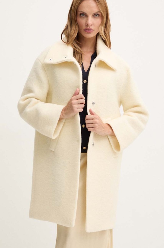Liu Jo płaszcz wełniany beżowy WF4313.J4070